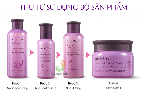 new 2019 bo san pham cham soc da toan dien innisfree jeju orchid line jeju cosmetics 2 1