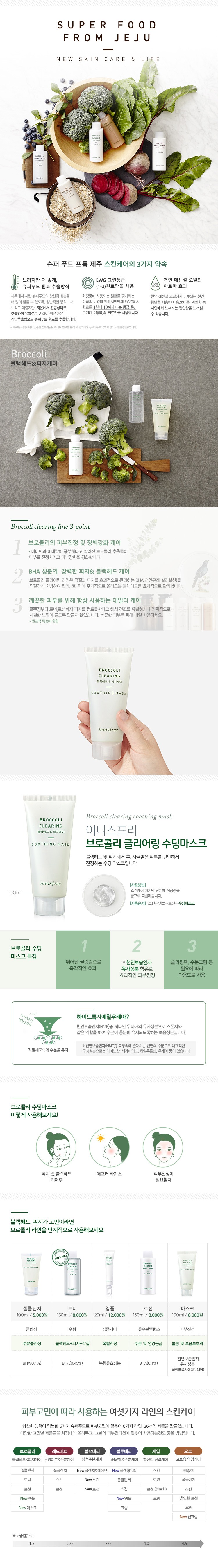 INNISFREE BROCCOLI CLEARING SOOTHING MASK