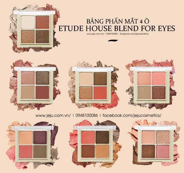 Pháº¥n Máº¯t 4 Mau Co NhÅ© Etude House Blend For Eyes
