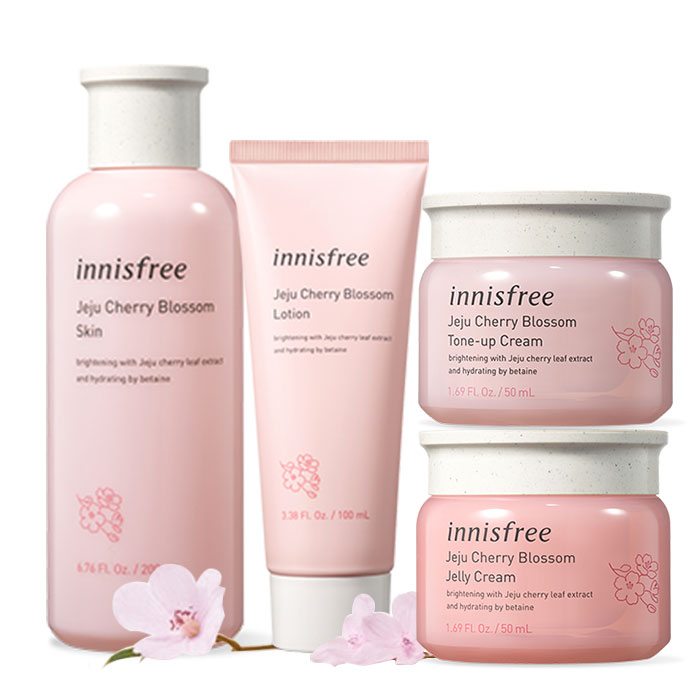 Bộ Dưỡng Sáng Da Và Dưỡng Ẩm Innisfree Jeju Cherry Blossom - Jeju Cosmetics