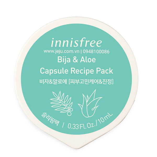 NEW 2019] Mặt Nạ Ngủ Innisfree Capsule Recipe Pack Bija & Aloe 10ml