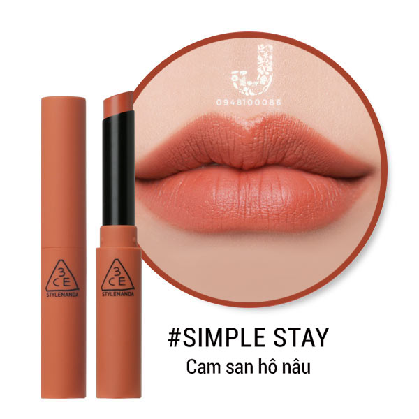 3ce slim velvet lip color simple stay