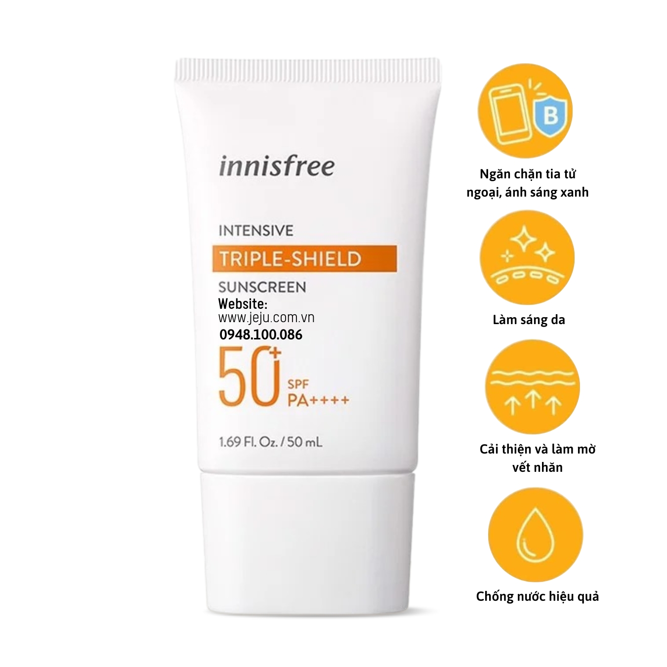 Innisfree Intensive Triple-shield Sunscreen SPF50+PA++++ 50ml