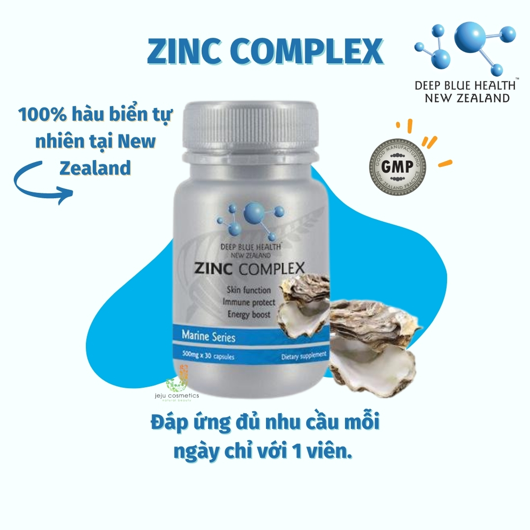 Deep Blue Health Zinc Complex là viên uống bổ sung kẽm 